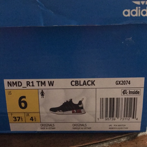 NEW Addias NMD_R1 TM W CBlack 6 GX2074 BNIB - Picture 4 of 11